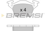 BP2880 Sada brzdových destiček, kotoučová brzda BREMSI