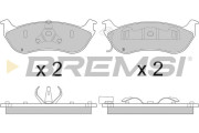 BP2883 Sada brzdových destiček, kotoučová brzda BREMSI