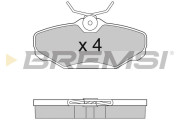 BP2884 Sada brzdových destiček, kotoučová brzda BREMSI
