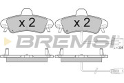 BP2932 Sada brzdových destiček, kotoučová brzda BREMSI