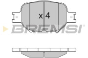 BP2963 Sada brzdových destiček, kotoučová brzda BREMSI
