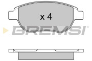 BP2972 Sada brzdových destiček, kotoučová brzda BREMSI