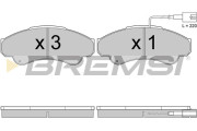 BP2998 Sada brzdových destiček, kotoučová brzda BREMSI