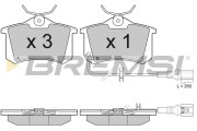 BP3005 Sada brzdových destiček, kotoučová brzda BREMSI
