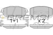 BP3018 Sada brzdových destiček, kotoučová brzda BREMSI