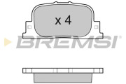 BP3063 Sada brzdových destiček, kotoučová brzda BREMSI