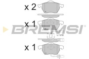BP3071 Sada brzdových destiček, kotoučová brzda BREMSI
