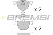 BP3115 Sada brzdových destiček, kotoučová brzda BREMSI