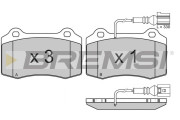 BP3161 Sada brzdových destiček, kotoučová brzda BREMSI