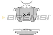 BP3183 Sada brzdových destiček, kotoučová brzda BREMSI