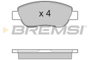 BP3186 Sada brzdových destiček, kotoučová brzda BREMSI
