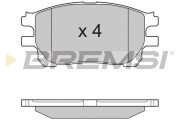 BP3191 Sada brzdových destiček, kotoučová brzda BREMSI