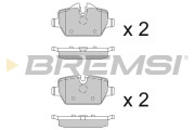 BP3196 Sada brzdových destiček, kotoučová brzda BREMSI