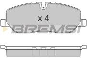 BP3206 Sada brzdových destiček, kotoučová brzda BREMSI