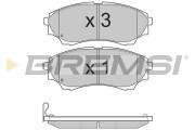 BP3232 Sada brzdových destiček, kotoučová brzda BREMSI