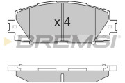 BP3249 Sada brzdových destiček, kotoučová brzda BREMSI