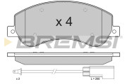 BP3274 Sada brzdových destiček, kotoučová brzda BREMSI