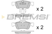 BP3280 Sada brzdových destiček, kotoučová brzda BREMSI