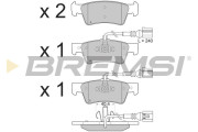 BP3282 Sada brzdových destiček, kotoučová brzda BREMSI
