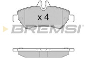BP3293TR Sada brzdových destiček, kotoučová brzda BREMSI