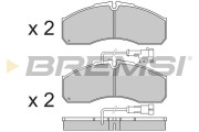 BP3360 Sada brzdových destiček, kotoučová brzda BREMSI