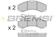 BP3361 Sada brzdových destiček, kotoučová brzda BREMSI