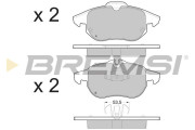 BP3402 Sada brzdových destiček, kotoučová brzda BREMSI