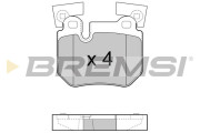 BP3473 Sada brzdových destiček, kotoučová brzda BREMSI