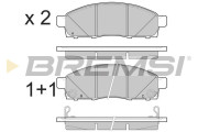 BP3501 Sada brzdových destiček, kotoučová brzda BREMSI