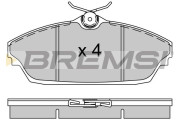 BP3505 Sada brzdových destiček, kotoučová brzda BREMSI