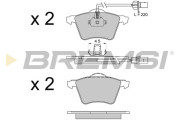 BP3506 Sada brzdových destiček, kotoučová brzda BREMSI