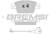 BP3511 Sada brzdových destiček, kotoučová brzda BREMSI