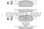 BP3512 Sada brzdových destiček, kotoučová brzda BREMSI