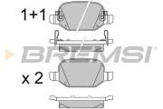 BP3524 Sada brzdových destiček, kotoučová brzda BREMSI