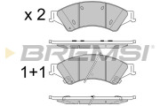 BP3527 Sada brzdových destiček, kotoučová brzda BREMSI