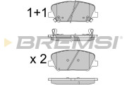 BP3531 Sada brzdových destiček, kotoučová brzda BREMSI