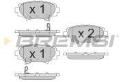 BP3557 Sada brzdových destiček, kotoučová brzda BREMSI