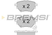 BP3561 Sada brzdových destiček, kotoučová brzda BREMSI