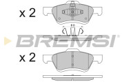 BP3567 Sada brzdových destiček, kotoučová brzda BREMSI