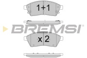 BP3595 Sada brzdových destiček, kotoučová brzda BREMSI