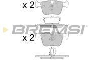 BP3610 Sada brzdových destiček, kotoučová brzda BREMSI