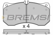 BP3677 Sada brzdových destiček, kotoučová brzda BREMSI