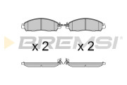 BP3721 Sada brzdových destiček, kotoučová brzda BREMSI