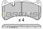 BP3752 Sada brzdových destiček, kotoučová brzda BREMSI