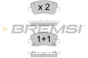 BP3787 Sada brzdových destiček, kotoučová brzda BREMSI