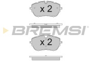 BP3790 Sada brzdových destiček, kotoučová brzda BREMSI