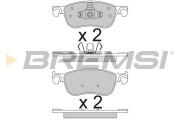 BP3791 Sada brzdových destiček, kotoučová brzda BREMSI