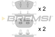 BP3795 Sada brzdových destiček, kotoučová brzda BREMSI