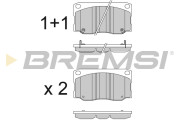 BP3822 Sada brzdových destiček, kotoučová brzda BREMSI