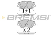 BP3837 Sada brzdových destiček, kotoučová brzda BREMSI